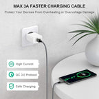 etguuds USB A to USB C Cable 6ft, 2-Pack, 3A Fast Charging Type C Charger Cord for iPhone 17 16 15 Pro Max 16e 17 Air, Samsung Galaxy S25 S24 S23 S22 S21 S20 A17 A16 A56 A55 Flip Fold, Gray
