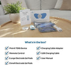 Soterix Medical PainX TENS Wireless Tens Unit Muscle Stimulator with EMS - FSA Tens Unit for Back Pain, Knee, Neck and Face with USB Rechargeable Device and Remote, Designed in USA, 4 Electrode Pads