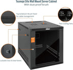 Tecmojo 12U Wall Mount Rack Cabinet, Heavy-Duty 176 Lbs High Load Capacity, 19” Enclosed Server Network Rack with Glass Door, 23.6” Deep – Elite Collection