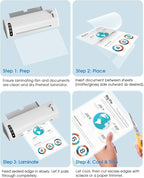 KTRIO 100 Pack Laminating Sheets 5 Mil, Hold 8.5 x 11 Inches Laminate Sheets, 9 x 11.5 Thermal Laminating Pouches for Laminator, Clear Lamination Sheets Paper, Letter Size, Office School Home Supplies