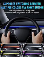 MAIMEIMI Ambient Light with Blind Spot Warning LED Compatible for Tesla Model Y (2020-2024) & 3 (2021-2023) AMD Interior Lights Strip for Tesla Custom Color Modes Neon Light Kit Plug-and-Play