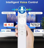 Replacement Voice Remote Control for All Samsung TVs, Universal Remote for All Samsung TV Curved Frame UHD QLED LED 4K 8K Smart TVs, 4 Shortcut Buttons, White