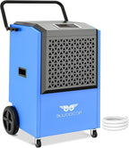240 Pints Commercial Dehumidifier with Pump for Basements, Industrial Heavy Duty Commercial-grade Portable Dehumidifiers for Large Spaces Warehouse Grow Room, Water Damage Restoration