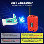 Meshnology 2 Set ESP32 LoRa V3 Module Board with 915 MHz Antenna + 3000mAh Battery + Protect Case - with WiFi Blue Tooth SX1262 CP2102 0.96” OLED Display Type C for Ar duino Meshtastic IOT (N35, Red)