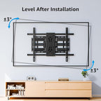 MOUNTUP Heavy Duty Full Motion TV Wall Mount for 50-110 inch Large TVs, Holds 250 lbs, 1.65" Slim TV Bracket with Extension, Swivel & Tilt, Preassembled, Max VESA 800x600mm, Fits 12-24" Studs, MU0096