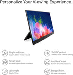 SideTrak Solo Pro 15.8" Portable Monitor for Laptop | FHD 1080P LED IPS Dual Display w/Anti-Glare Screen, USB & Mini HDMI, Laptop Monitor Extender for Mac, PC, Chrome, HDR & Speakers