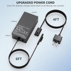 COWOOGMZ Surface Pro Charger-65W Surface Charger Compatible with Microsoft Surface Pro 9,8,7+,7,6,5,4,3,X,10,Surface Book 3,2,1,Surface Go 3,2,Surface Laptop Studio,Support 44W,36W,24W Surface Charger