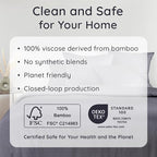 Bambaw California King Cooling Sheets Set 4pcs – 100% Viscose Derived from Bamboo Sheets Extra Deep Pockets, Soft & Breathable Bedding Set, Fits Up to 16'' with Elastic Corner Straps (Charcoal)