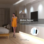 Sensky 19.7ft/6m Motion Activated LED Strip Light Kit with FCC Listed Adapter for Gun Safe, Under Cabinet, Under Bed, Pantry, Kitchen, Stairway, Closet Lighting (Cool White,Upgraded Version)
