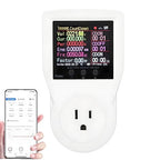 WiFi Smart Plug with Energy Monitoring Electricity Usage Monitor with LCD Display Smart Metering Socket for Home Appliances AC85‑265V US Plug 16A Maximum Current 3680W