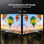 2000 ANSI 4K Decoding Projector with WiFi and Bluetooth, HAPPRUN Movie Home Theater with Auto Focus, 300'' Display for Indoor/Outdoor, Smart Proyector Compatible with Phone/TV Stick/PC/PS5