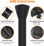 Skizem Outdoor Patio Heater Covers with Zipper,Upgraded 420D Oxford Fabric with PU Coating Material,100% Waterproof Windproof Anti-UV Snow-Poof,36 Months of Use 92'' H x 33" D x 19" B