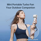 JISULIFE Portable Handheld Fan, Speed(1-100) Adjustable Turbo Mini and 3600mAh Battery Rechargeable Personal Fan, Digital Display, Gifts for Women Men Travel/Camping/Outdoor-White