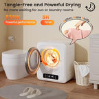 VCJ Portable Dryer for Laundry, 12lbs Clothes Dryer with 6 Drying Modes & 8H Timer, LED Display 850W Front Load Compact Electric Dryer for Apartment, RVs, Dorms
