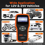 YOWEXA YW-781 Car Battery Tester 12V 24V, Automotive Battery Load Tester and Alternator Analyzer, 100–2000 CCA, 30–200Ah Battery Analyzer for Cars Trucks SUVs RVs Golf Carts