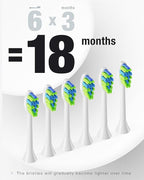 7AM2M Sonic Electric Toothbrush with 6 Brush Heads for Adults&Kids, One Charge for 120 Days, Wireless Fast Charge, 5 Modes, 40000VPM Powered Toothbrush, 2 Minutes Built in Smart Timer (Light Green)