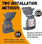 Garage Door Bracket for Ring Alarm Contact Sensor 2nd Gen | Secure Mount with Quick-Snap Clip & Screws | Easy Install Accessory (Gray, Sensor Not Included)