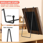 mekueeex 5 Pack 12 Inch Black Picture Stands Plate Stands for Display Large Book Stands for Picture, Decorative Plate, Book, Frame, Tabletop Poster