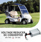 DC-DC 96V 84V 72V 60V 48V 36V to 12V 30A 360W Step Down Converter Voltage Reducer Regulator with Fuse for Golf Carts, Headlights, Taillights, Solar Panels and Radios