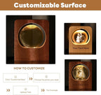 GigaGlow Personalized 3D Crystal Photo Night Light - Custom Engraved Glass Ball with LED Wood Base | Perfect Custom Gift for Family, Pets, Birthday, Valentine's Day