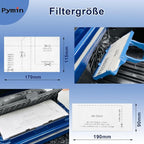 Pymin 8 Pack GN Vacuum Dust Bags Compatiable with Miele Hoover Bags,3D Efficiency GN Vacuum Bags for Classic C1,Complete C2 C3, S227 S240, S270, S400, S600, S800,S2, S5, S8 Series(8 Bags+3 Filters)