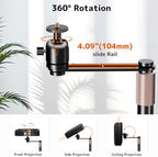 PUTORSEN Universal Projector Stand – Height Adjustable & 360° Rotatable Mount with 1/4" Screw, Compatible with Projectors, Cameras, Webcams for Home, Office, and Outdoor Use