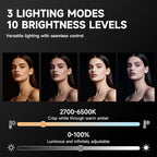 Ring Light Tripod for iPhone, 14" Selfie Ring Light with 63" Tripod Stand and Phone Holder, Professional LED Ringlight for Video Recording, Streaming, Photography, Makeup, Barber, TikTok White