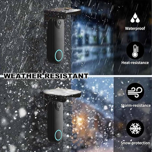 2 Pack Doorbell Rain Cover, Steel Doorbell Cover Weatherproof, Doorbell Cover with Anti-Glare Sun Shade Protection, Compatible for Blink/Ring Pro2/Arlo/Wyze/Google Nest/Reolink Video Doorbell