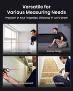 Laser Measure Device, MiLESEEY 229ft Digital Laser Tape Measure with Upgrade Electronic Angle Sensor, 2mm Accuracy, Area Measurement,Volume and Pythagoras, 2" LCD Backlit,Mute, Battery Included