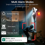 Solar Security Cameras Wireless Outdoor, 2K Outside Security Wireless WiFi Cameras, Battery Powered Outdoor Cameras with Solar Panel, Color Night Vision, 2.4G/5.8G WiFi, 2-Way Audio, PIR Motion Sensor