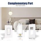 ThunderWay 3 Way Matte White Light Switch with Cover Plate, 15A 120/277 V Three Way Decorative Paddle Switches, Self-Grounding, Residential and Commercial Grade, UL Listed, 10 Pack