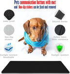 ANLIKY Recordable Buttons, Dog Buttons for Communication, Pack of 4 Colored Buzzers with Mat & 30 Scene Stickers 15 Custom Stickers. Non-Slip Stickers Inside