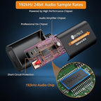 Neoteck SPDIF to RCA+3.5mm Optical to Analog Audio Adapter 192kHz DAC Converter with Built-in Amplifier Chip for HDTV Set-Top Box DVD Blu-Ray Players