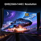 KTC 27 Inch Gaming Monitor 27M1, 1440p 200Hz Computer Monitor with Built-in Sperkers, Up to 210Hz, 2K QHD Fast IPS, Adaptive Sync, 130% sRGB, ΔE＜2, Height Adjustable Monitors with Shielding Hood