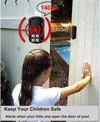HENDUN Outdoor Door Alarm with Remote Keypad, Waterproof IP67,Inground Pool Safety Alarm,Gate Open Sensor, 140 dB Super Loud, Prying Door Entrance Alert (1 Pack)