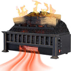 Country Living Electric Fireplace Logs, 20” LED Electric Fireplace Inserts with Infrared Heater, Electric Heater Heats up to 400 Sq. Ft., Remote Controlled Infrared Heaters for Indoor Use, Log Set