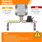 BEYIMEI 10A 120W DC-DC Converter 24V Step Down to 12V Converter Voltage Regulator Power Supply Module Buck Transformer for Truck,RV,Automotive Solar Panel (Input 15V-35V)