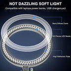 Ring Light with Stand, Zoom Lighting for Computer Video Conference, Video Calls, Home Office, Lighting for Video Recording
