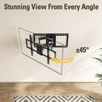 Mounting Dream Full Motion TV Wall Mount for Most 42-90 Inch TVs, Heavy Duty Wall Mount TV Bracket with 6 Strong Articulating Arms, Max VESA 600x400mm, Up to 132LBS, Fits 16/18/24'' Wood Studs, MD2298