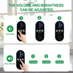 5-in-1 Combination Gas & Carbon Monoxide Detector with Battery Backup,Plug in Natural Gas Detector & CO Alarm with Temperature(°F) & Humidity Sonsor,Propane & CO Detector for Home,RV,Apartment