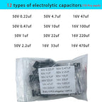 Nodehawk Electronic Component Kit -Total 1800 Pcs, LED Diodes, Resistors, Capacitors, Ceramic Capacitors, Transistors, Diodes - for DIY Projects, Electronics Hobbyists