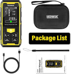 IKOVWUK Dual Laser Measuring Tool, 393FT/120M Bilateral Laser Distance Meter 6 Unit Switching, Rechargeable Digital Laser Measure with Backlit LCD Display, Angle Sensor, Multiple Measure Mode
