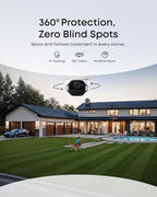 eufy SoloCam E42, 4K Security Camera Wireless Outdoor, Solar Powered, AI Motion Tracking, Strobe Light, Pan & Tilt, Facial Recognition, Up to 16 TB, Smart Home Compatible
