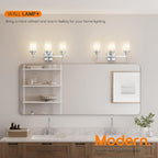 AONEON Bathrom Light Fixtures Polished Chrome 3 Vanity Lights with White Frosted Glass Shade, Wall Lamps Over Mirror for Bath Washroom Bedrom T001CH-L3