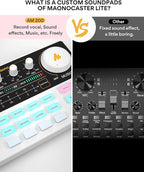 MAONO Podcast Equipment Bundle Audio mixer All-in-One Podcast Production Studio with 3.5mm Microphone for Live Streaming, Podcast Recording, PC, Smartphone, DJ MaonoCaster Lite (AU-AM200-S1)