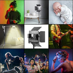 GVM RGB LED Video Lighting Kit, 800D Studio Video Lights with Panel, APP Control for YouTube Photography Lighting, , 3200K-5600K, 8 Kinds of The Scene Lights, 3 Packs