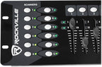 Rockville ROCKFORCE 192-Channel DMX Lighting Controller, Sound-Activated, Programmable Scenes, LED Display, for DJs and Live Events