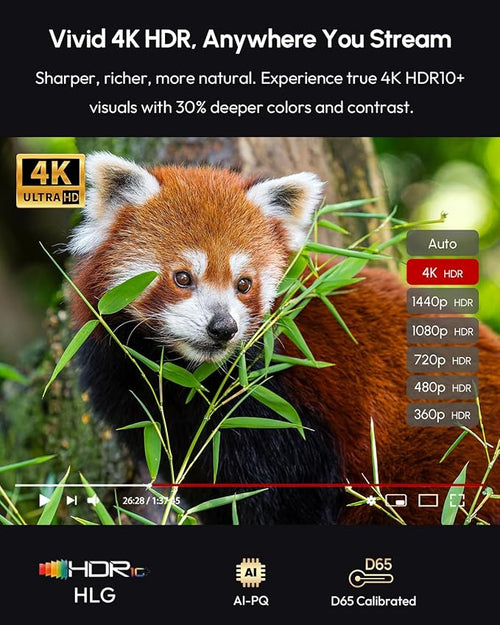 4K HDR10+ Google TV Projector for Home Theater 2200 ANSI Smart Daytime Projector with DD+ 2×30W Speakers, AI Cooling Fan , HDMI eARC, WiFi 6, Bluetooth 5.4 for Movies, Gaming, Daylight Viewing