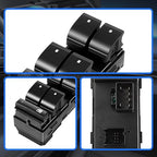 JALIAMTE 20945129 Master Power Window Switch Driver Side, Window Control Switch Button Compatible with Chevrolet HHR Traverse Silverado GMC Yukon Sierra Buick Enclave Replaces# 25789692 25951963
