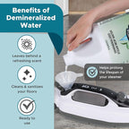 Steam & Go Demineralized Water Cleaning Solution for Floor & Multi-Surface Steam Cleaners - Compatible for Any Mop - Eucalyptus Mint, 128 oz